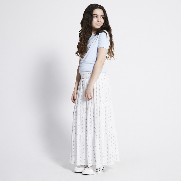 Maxi skirt "Luciana Print" White